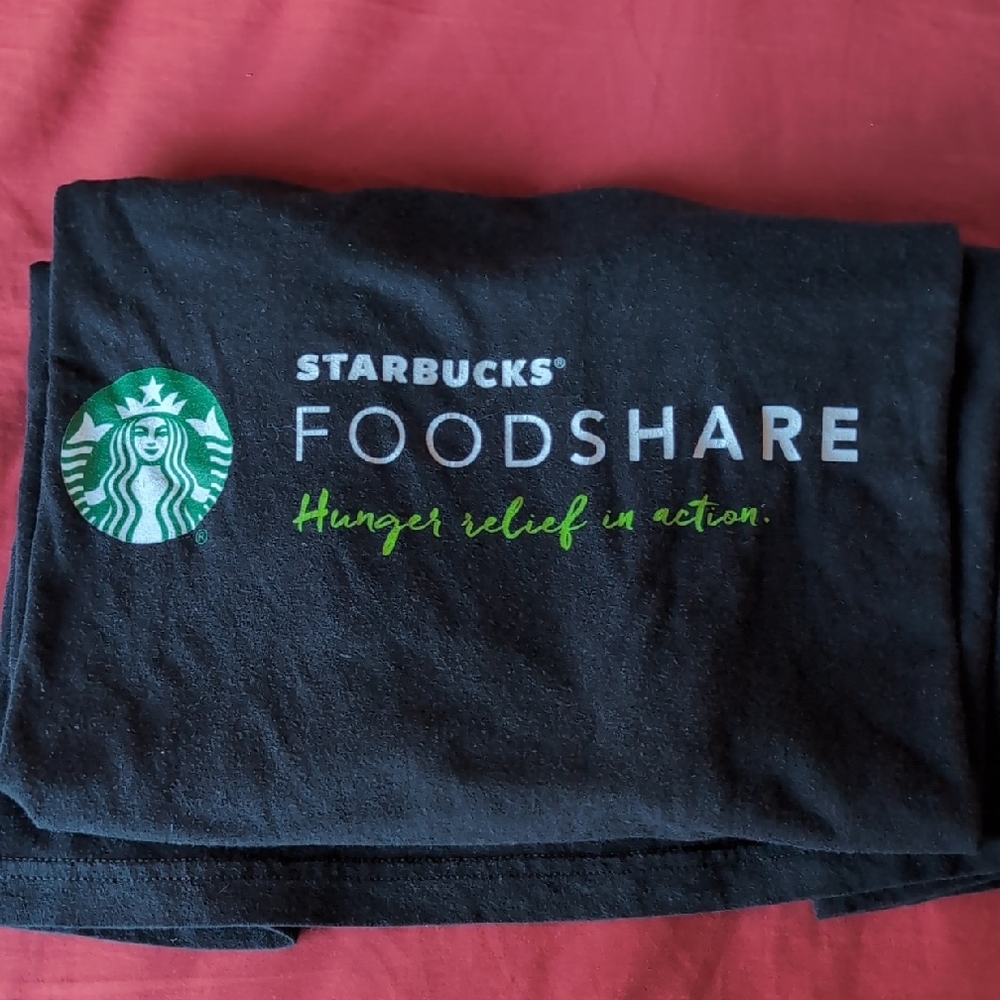 Starbucks Black T-Shirt with Green and White Logo